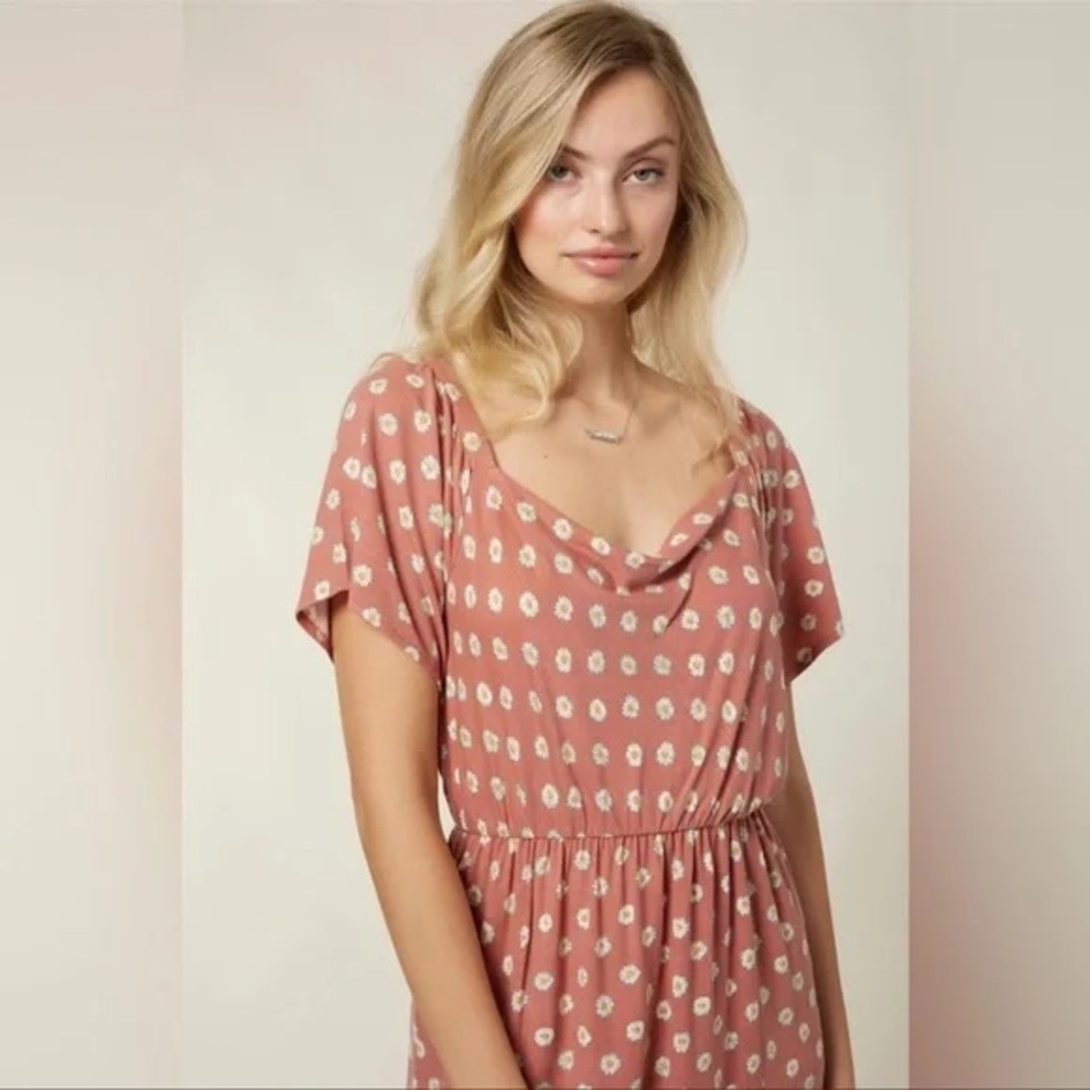 O'Neill Terracotta Floral Midi Dress - Picture 9 of 9